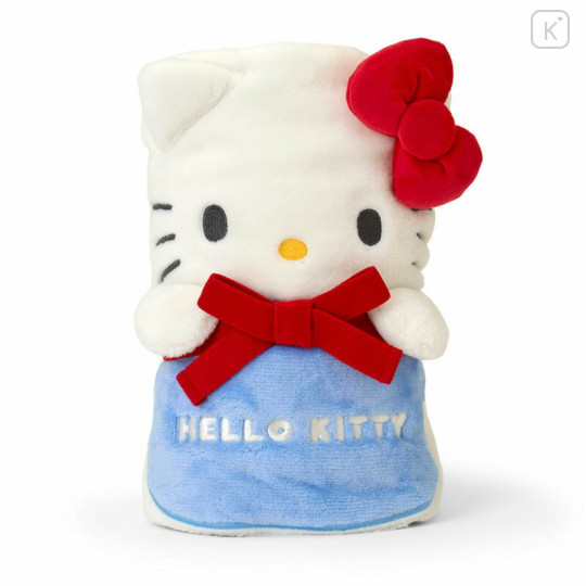 Japan Sanrio Original Flannel Lap Blanket & Cape - Hello Kitty : Ribbon - 2