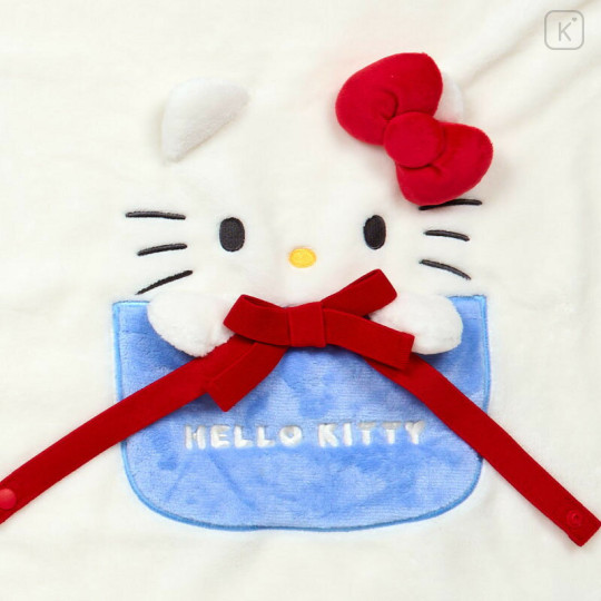 Japan Sanrio Original Flannel Lap Blanket & Cape - Hello Kitty : Ribbon - 3
