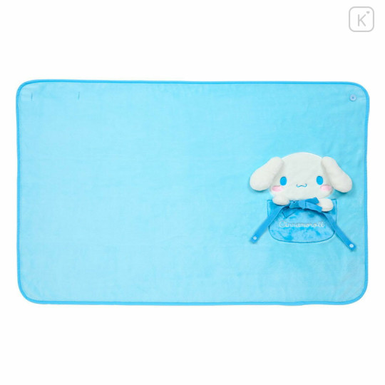 Japan Sanrio Original Flannel Lap Blanket & Cape - Cinnamoroll : Ribbon - 1