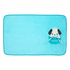 Japan Sanrio Original Flannel Lap Blanket & Cape - Pochacco : Ribbon