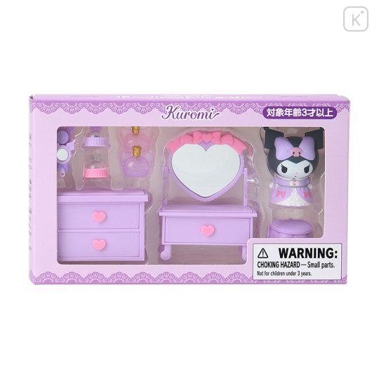Japan Sanrio Original Mascot Doll & Dresser Set - Kuromi - 1