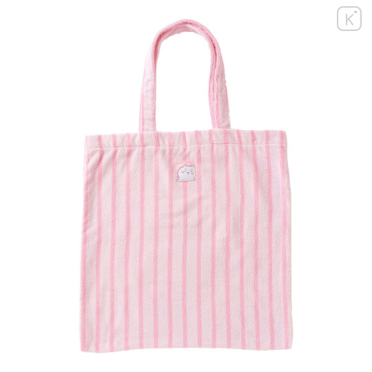 Japan Chiikawa Tote Bag - Chiikawa : Chill Chill Pink Stripe - 5