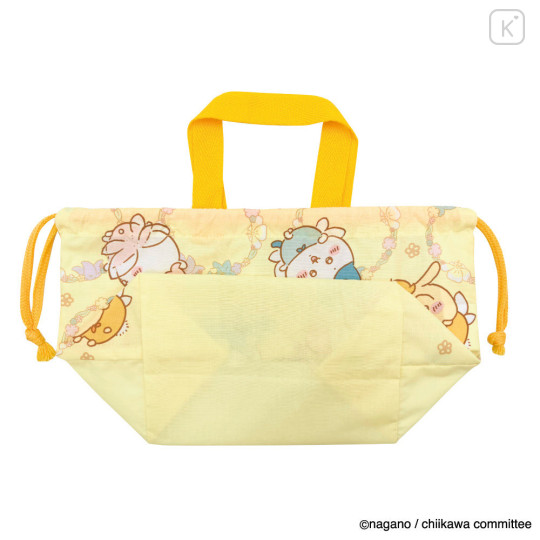 Japan Chiikawa Drawstring Pouch & Lunch Bag - Chiikawa & Hachiware & Usagi : Fairy Flower - 6