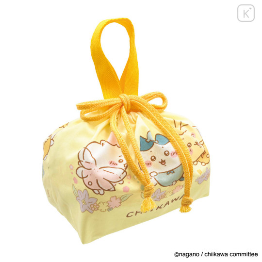 Japan Chiikawa Drawstring Pouch & Lunch Bag - Chiikawa & Hachiware & Usagi : Fairy Flower - 7