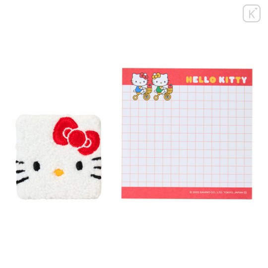 Japan Sanrio Fluffy Memo with Clip - Hello Kitty : Petit Collection - 2