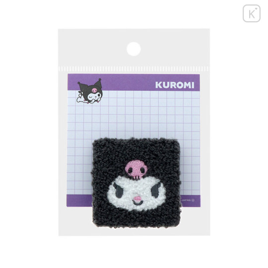 Japan Sanrio Fluffy Memo with Clip - Kuromi : Petit Collection - 1