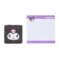 Japan Sanrio Fluffy Memo with Clip - Kuromi : Petit Collection - 2