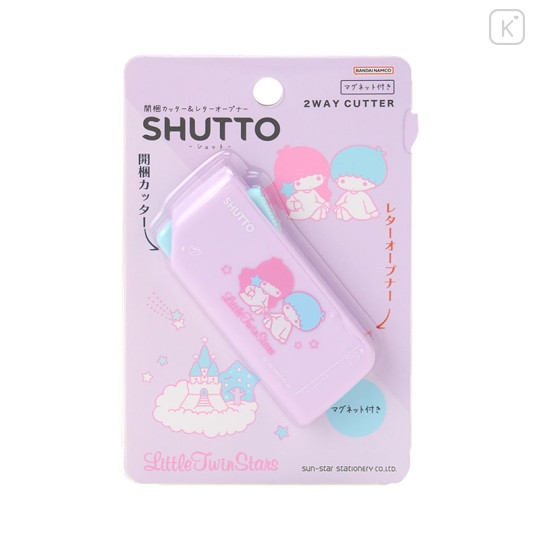 Japan Sanrio Shutto Unpacking Cutter & Letter Opener - Little Twin Stars - 1