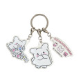 Japan Sanrio Triple Acrylic Keychain - Hanamaruobake : Pastel Sweets Pop Pink - 1