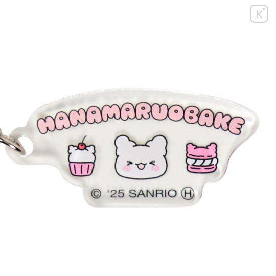 Japan Sanrio Triple Acrylic Keychain - Hanamaruobake : Pastel Sweets Pop Pink - 4