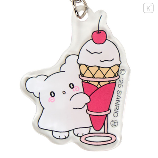 Japan Sanrio Triple Acrylic Keychain - Hanamaruobake : Pastel Sweets Pop Blue - 3