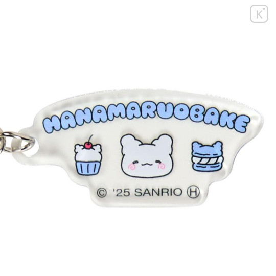Japan Sanrio Triple Acrylic Keychain - Hanamaruobake : Pastel Sweets Pop Blue - 4