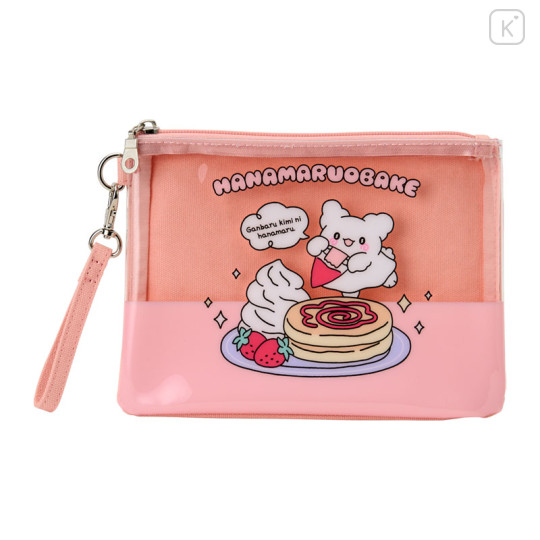 Japan Sanrio Flat Pouch - Hanamaruobake : Pastel Sweets Pop Pink - 1