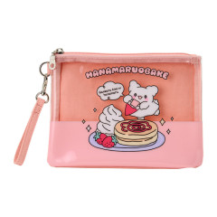Japan Sanrio Flat Pouch - Hanamaruobake : Pastel Sweets Pop Pink
