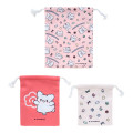 Japan Sanrio Drawstring Bag Set - Hanamaruobake : Pastel Sweets Pop - 2