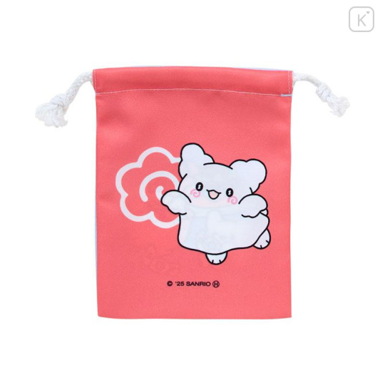 Japan Sanrio Drawstring Bag Set - Hanamaruobake : Pastel Sweets Pop - 6