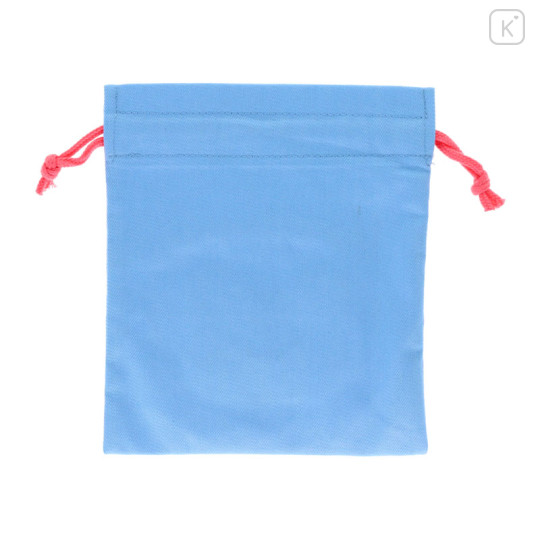 Japan Sanrio Embroidered Drawstring Bag - Hanamaruobake : Pastel Sweets Pop Blue - 2