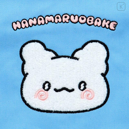 Japan Sanrio Embroidered Drawstring Bag - Hanamaruobake : Pastel Sweets Pop Blue - 4