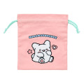 Japan Sanrio Embroidered Drawstring Bag - Hanamaruobake : Pastel Sweets Pop Pink - 1