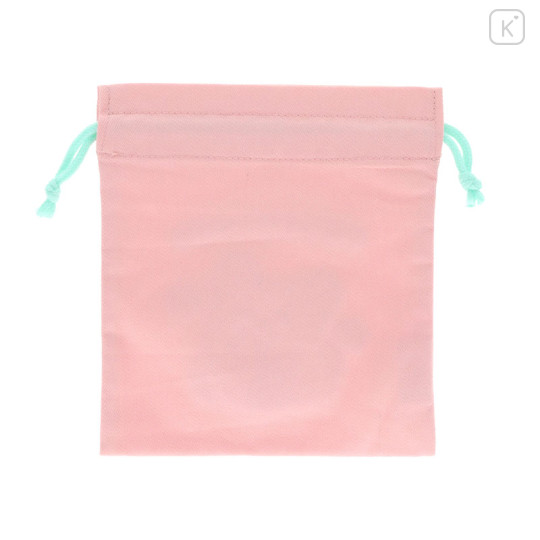 Japan Sanrio Embroidered Drawstring Bag - Hanamaruobake : Pastel Sweets Pop Pink - 2