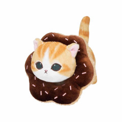Japan Mofusand Mascot Plush Toy - Mofusand Coffee And Donuts Cat : Chocolate Cream