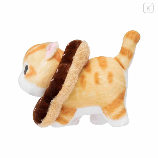 Japan Mofusand Mascot Plush Toy - Mofusand Coffee And Donuts Cat : Chocolate Cream - 6