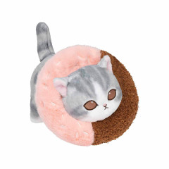 Japan Mofusand Mascot Plush Toy - Mofusand Coffee And Donuts Cat : Strawberry Chocolate