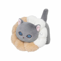 Japan Mofusand Mascot Plush Toy - Mofusand Coffee And Donuts Cat : White Chocolate Crewer