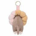 Japan Mofusand Plush Mascot with Carabiner Bag Charm - Mofusand Coffee And Donuts Cat Strawberry Cruller - 7