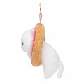 Japan Mofusand Plush Mascot with Carabiner Bag Charm - Mofusand Coffee And Donuts Cat Raspberry - 6