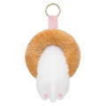 Japan Mofusand Plush Mascot with Carabiner Bag Charm - Mofusand Coffee And Donuts Cat Raspberry - 7