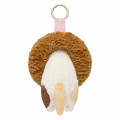 Japan Mofusand Plush Mascot with Carabiner Bag Charm - Mofusand Coffee And Donuts Cat Milk Chocolate - 7