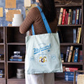 Japan Mofusand Tote Bag - Mofusand Coffee And Donuts Cat Green Blue - 2