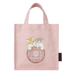 Japan Mofusand Lunch Tote Bag - Mofusand Coffee And Donuts Cat Pink