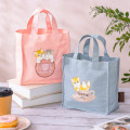 Japan Mofusand Lunch Tote Bag - Mofusand Coffee And Donuts Cat Pink - 3