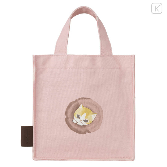 Japan Mofusand Lunch Tote Bag - Mofusand Coffee And Donuts Cat Pink - 5