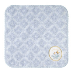 Japan Mofusand Mini Towel Jacquard Handkerchief - Mofusand Coffee And Donuts Cat Blue