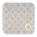 Japan Mofusand Mini Towel Jacquard Handkerchief - Mofusand Coffee And Donuts Cat Beige Grey - 1