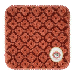 Japan Mofusand Mini Towel Jacquard Handkerchief - Mofusand Coffee And Donuts Cat Red