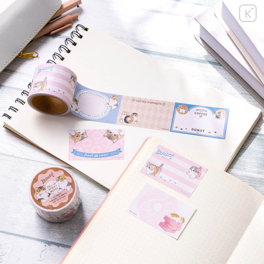 Japan Mofusand Roll Sticky Notes - Mofusand Coffee And Donuts Strawberry Chocolate - 2