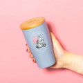 Japan Mofusand Insulated Stainless Steel Tumbler with Lid - Mofusand Coffee And Donuts Cat Delivery Blue - 2