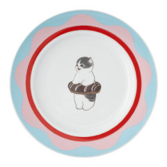 Japan Mofusand Porcelain Plate - Mofusand Coffee And Donuts Cat Milk Chocolate