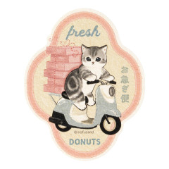 Japan Mofusand Smartphone Sticker - Mofusand Coffee And Donuts Cat Express Delivery