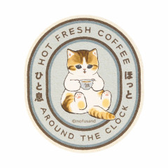 Japan Mofusand Smartphone Sticker - Mofusand Coffee And Donuts Cat Take A Break