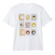Japan Mofusand T-shirt (M) - Mofusand Coffee And Donuts Cat Illustrated Book White