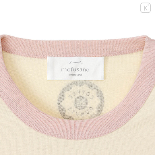 Japan Mofusand T-shirt (L) - Mofusand Coffee And Donuts Cat Truck Beige Pink - 5