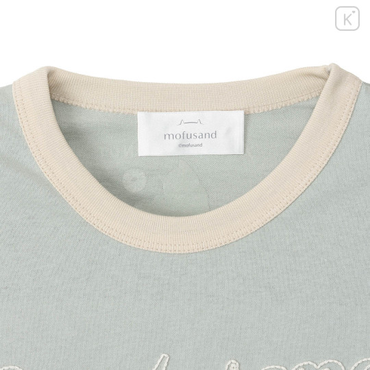 Japan Mofusand T-shirt (L) - Mofusand Coffee And Donuts Cat Mint - 5