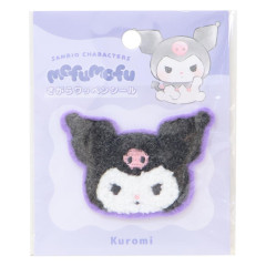 Japan Sanrio Versatile Iron-On and Sticker Patch - Kuromi : Mofumofu