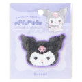 Japan Sanrio Versatile Iron-On and Sticker Patch - Kuromi : Mofumofu - 1