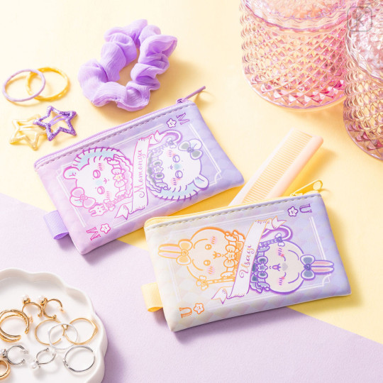 Japan Chiikawa Flat Mini Pouch - Chiikawa & Hachiware : Magical Chiikawa Trump Card - 3